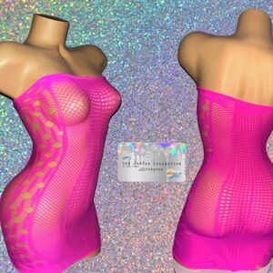EXOTIC STRIPPER/ DANCE WEAR: HOT PINK DRESS